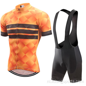 Ademend Anti-UV Fietskleding Korte mouw Cycling Jersey